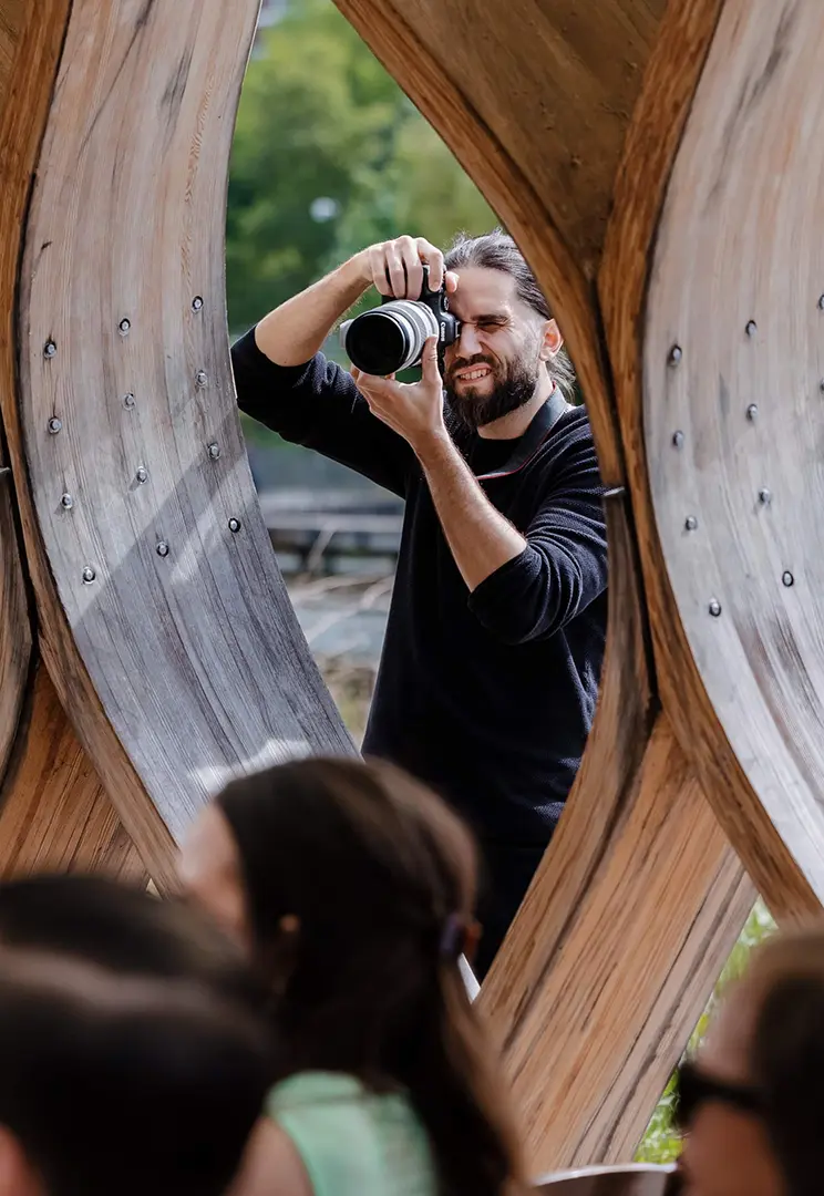 Behind the scene during the wedding ceremony Los Angeles Wedding Photographer