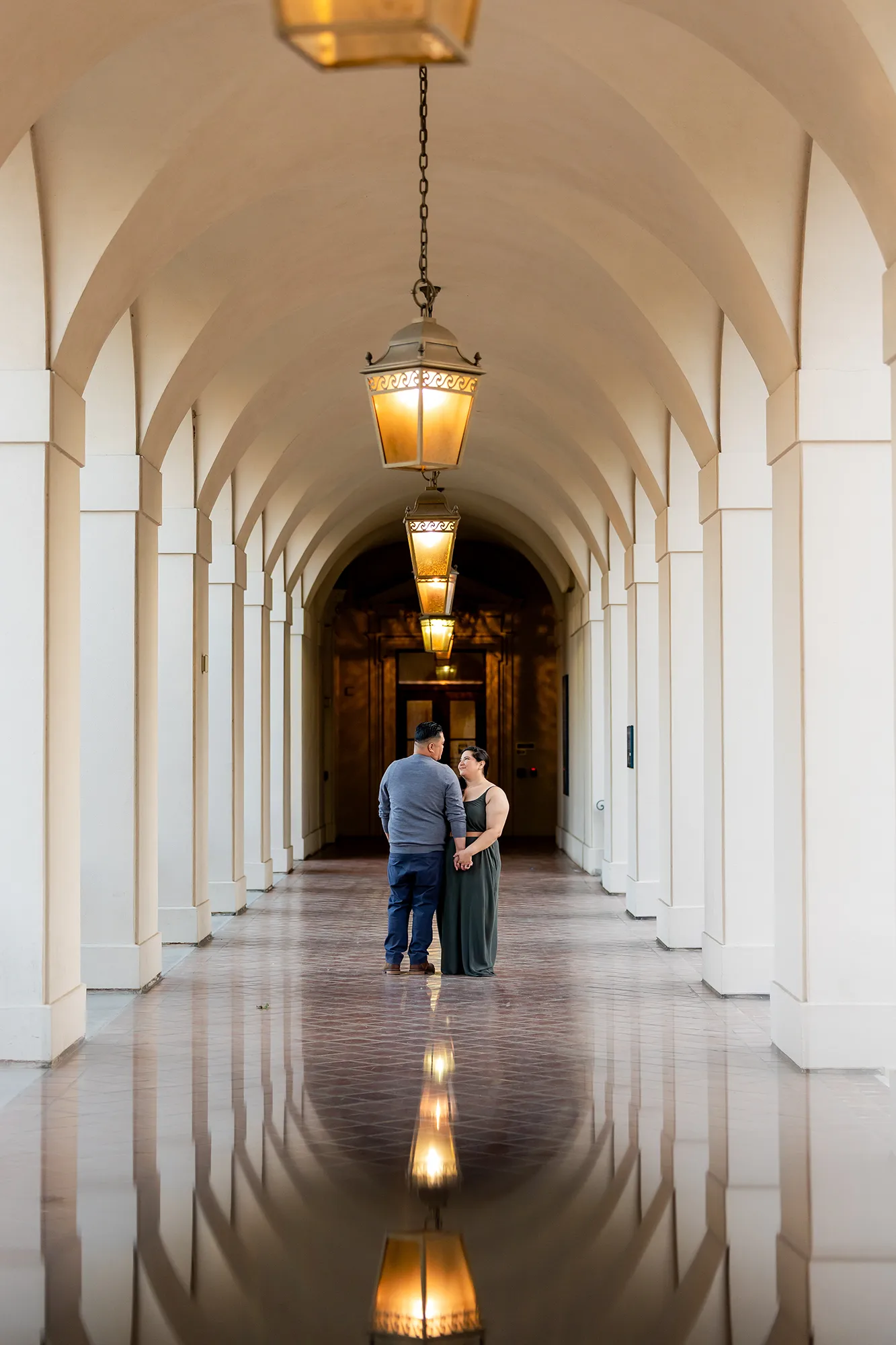 Los Angeles Engagement Photo Session at Pasadena City Hall
