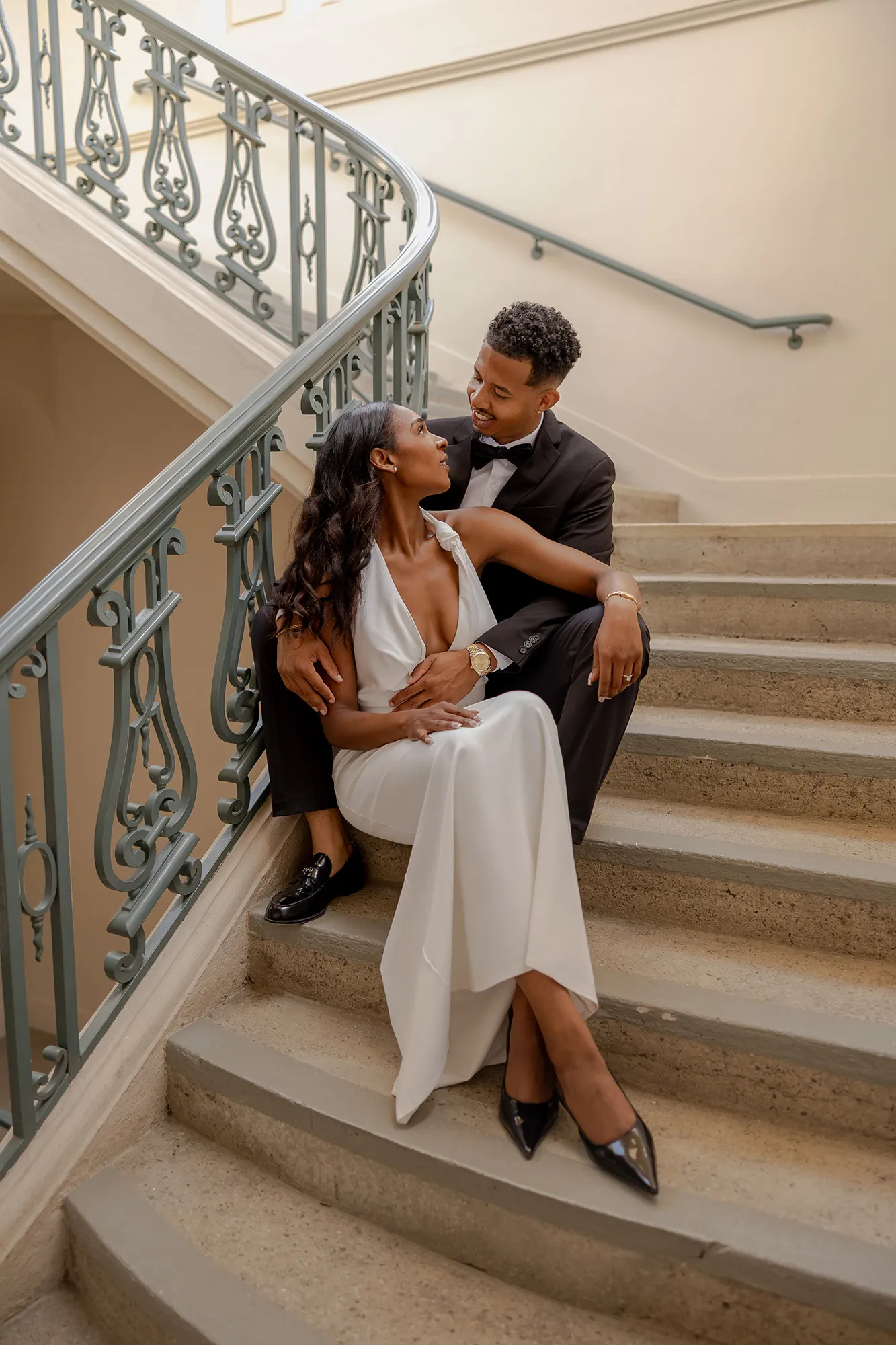Editorial Engagement Photo session at Pasadena City Hall