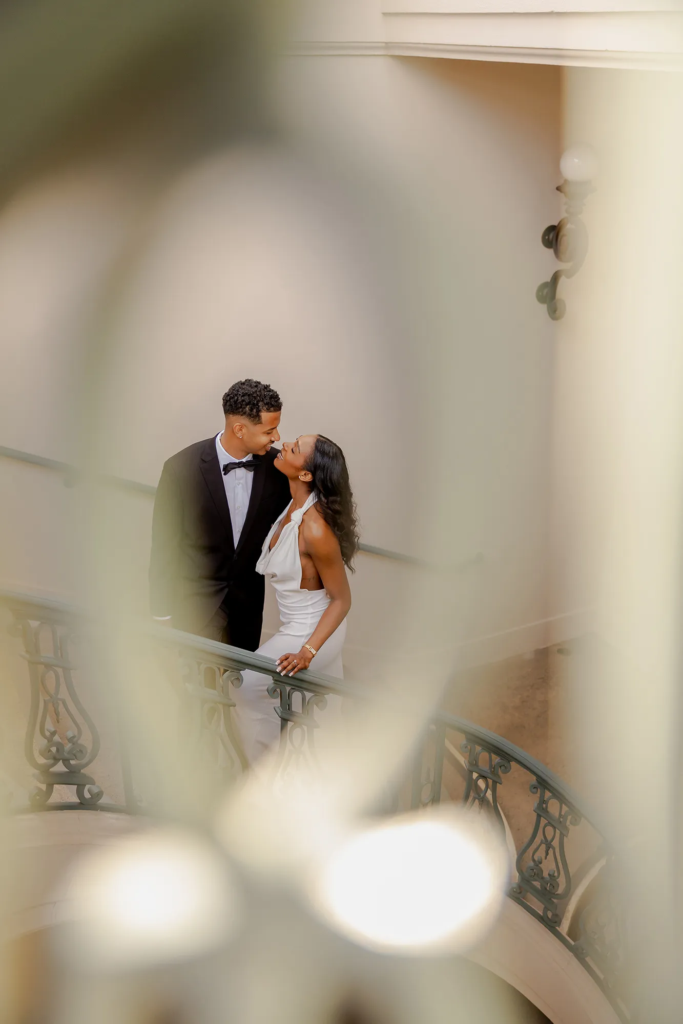 Candid Engagement Photo session at Pasadena City Hall
