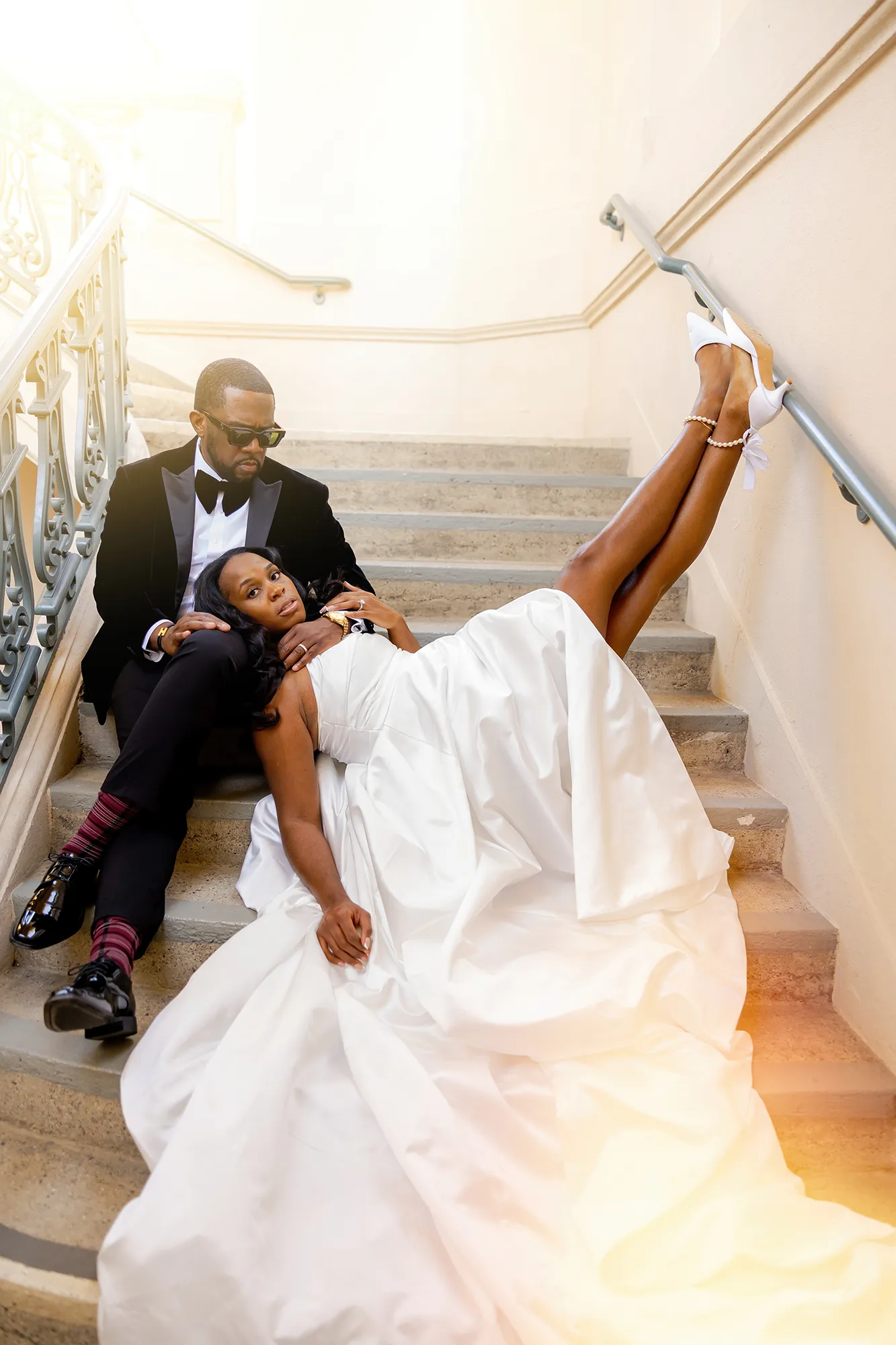 Elegant Engagement Photo Session at Pasadena City Hall NZ WEDDING STUDIO